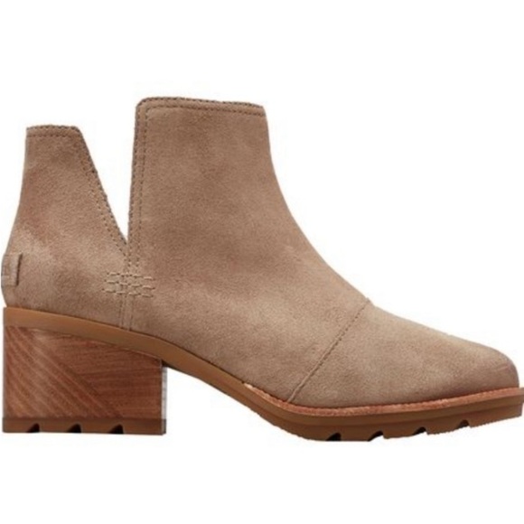 Sorel Cate Suede Cut-Out Chelsea Boot NL3384-240 Sz 8 Tan Bootie Normcore Winter - Picture 16 of 16